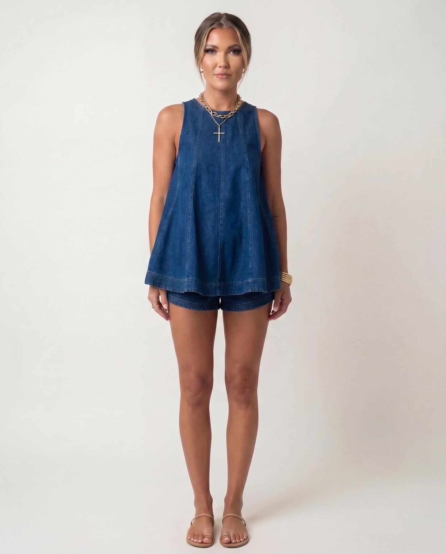 Denim Two-Piece Set