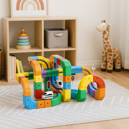 86-Piece Magnetic High-Speed Train Track STEM Toy