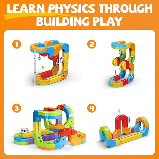 86-Piece Magnetic High-Speed Train Track STEM Toy