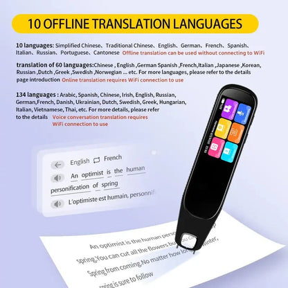 Standalone Smart Reading Pen & Instant Multi-Language Translator