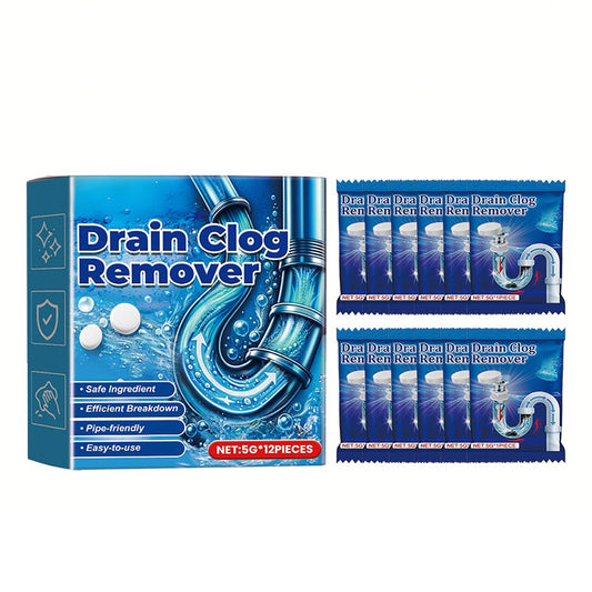Buy One Get One Free Fast Acting Effervescent Drain Clog Remover Tablets, Instantly Unclog Drains, Independent Washing Machine Cleaning Tablets Are Also Available
