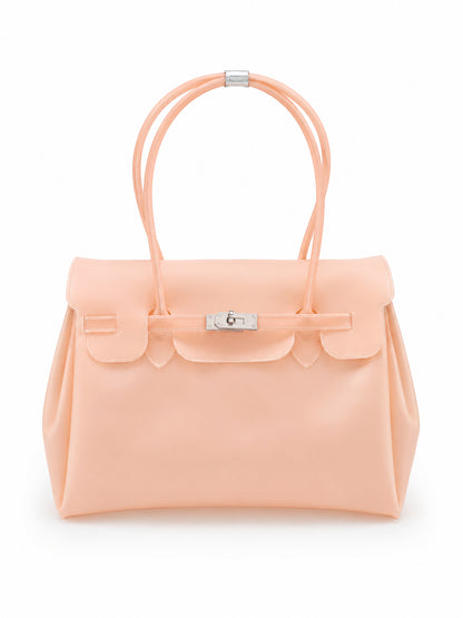Transparent Jelly Birkin Style Lock Handbag, Free Inflatable Duck Included With Every Bag