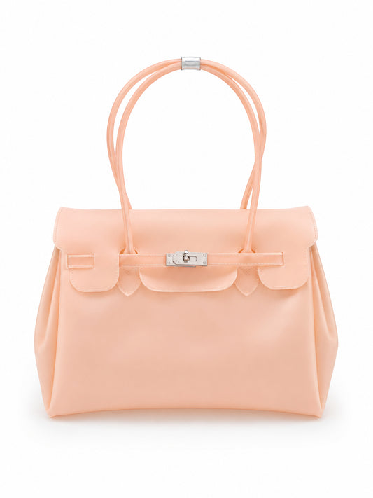 Transparent Jelly Birkin Style Lock Handbag, Free Inflatable Duck Included With Every Bag