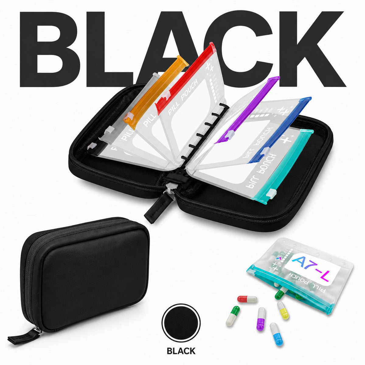 Pill Organizer Gift for Seniors – 14-Pouch Travel Medicine & Vitamin Binder, Removable Color-Coded Pouches, Waterproof – 50% OFF💊