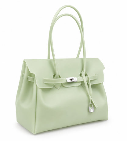 Transparent Jelly Birkin Style Lock Handbag, Free Inflatable Duck Included With Every Bag