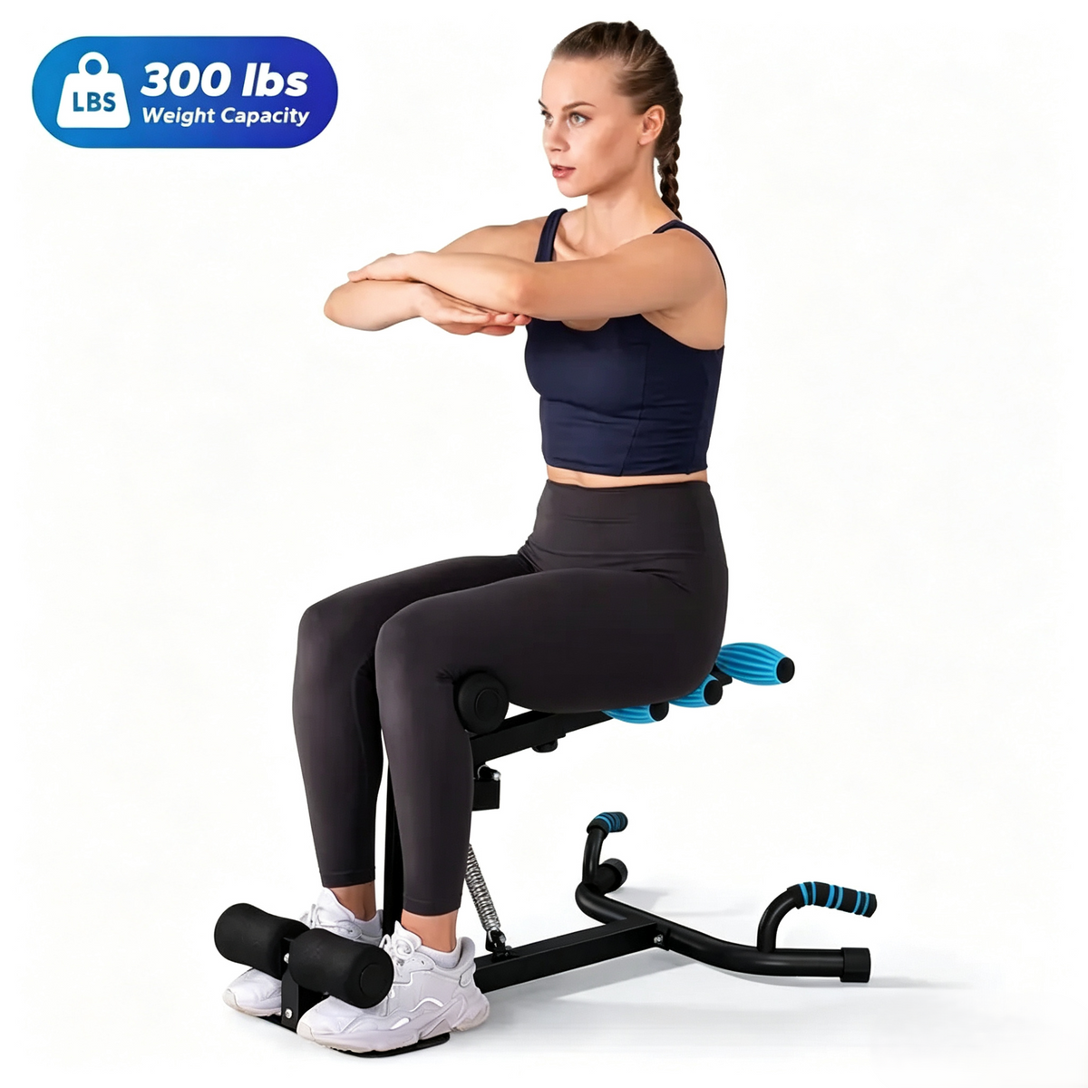🏋️ All‑in‑One Multi‑Function Deep Squat Trainer | Compact Home Gym, 300‑LBS Capacity, Joint‑Friendly for Glute Lifting, Leg Shaping, Abs & Push‑Ups