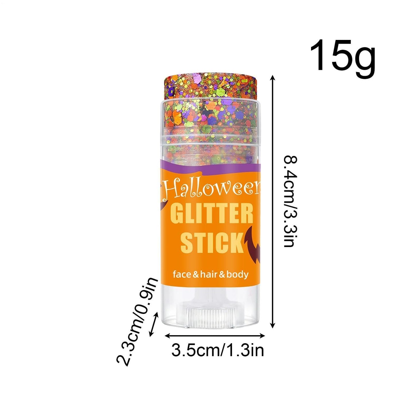 🎃4 Pack Halloween Body Glitter Sticks | Waterproof Chunky Sequins for Face, Hair & Body, Cosplay Carnival Party Makeup